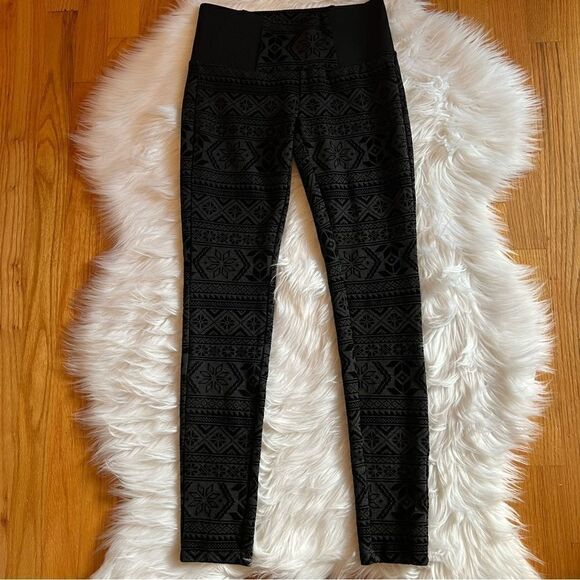 Women’s Copper Key Black Leggings w Design Small - Picture 1 of 5